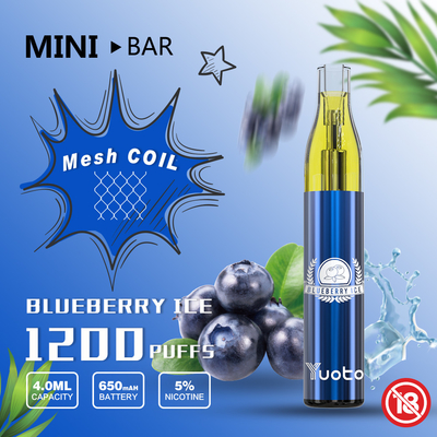 Mesh Coils 1200 gemakkelijke gebruikende FCC UL PSE van Rookwolkenvape Certificatie