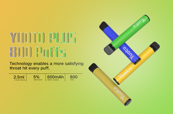 5% nicotine 800 FCC FDA van Rookwolkenvape goedkeuring met 600mAh-Batterij