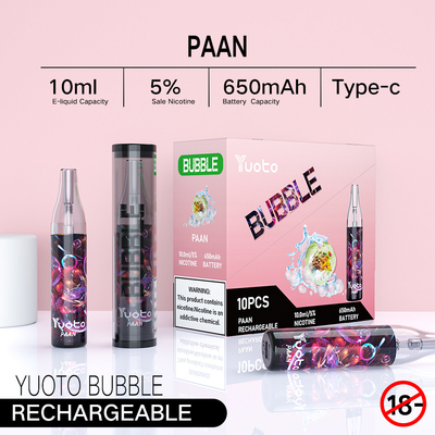 Yuotobel 4000puffs 650 van de rol beschikbare navulbare vape van het mah10ml netwerk niet van de scheidingspina colada ecig damp