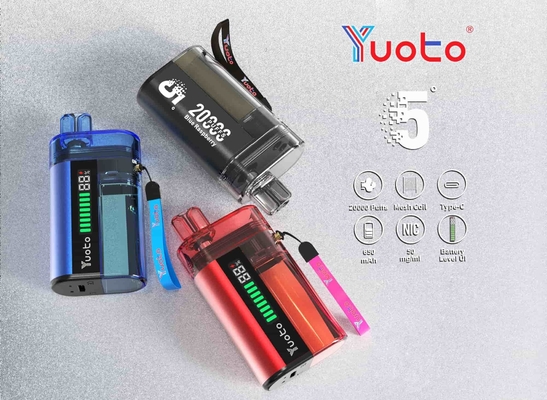 Verstelbare luchtstroom YUOTO Wegwerp vape met een batterijcapaciteit van 850 mAh en 10-12 Watt