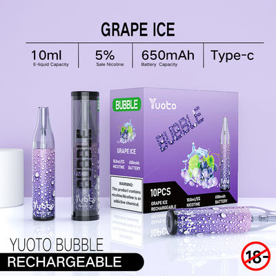 De originele fabriek in van de bellen4000puffs 10ml 650mah navulbare yuoto van China Yuoto beschikbare vapepeulen schakelt rollen in