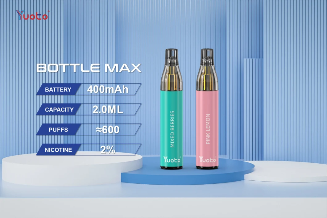 Populaire Nieuwe Modelyuoto de Flessen Maximum 600 Rookwolken van China met de Beschikbare Verstuiver van Tpd